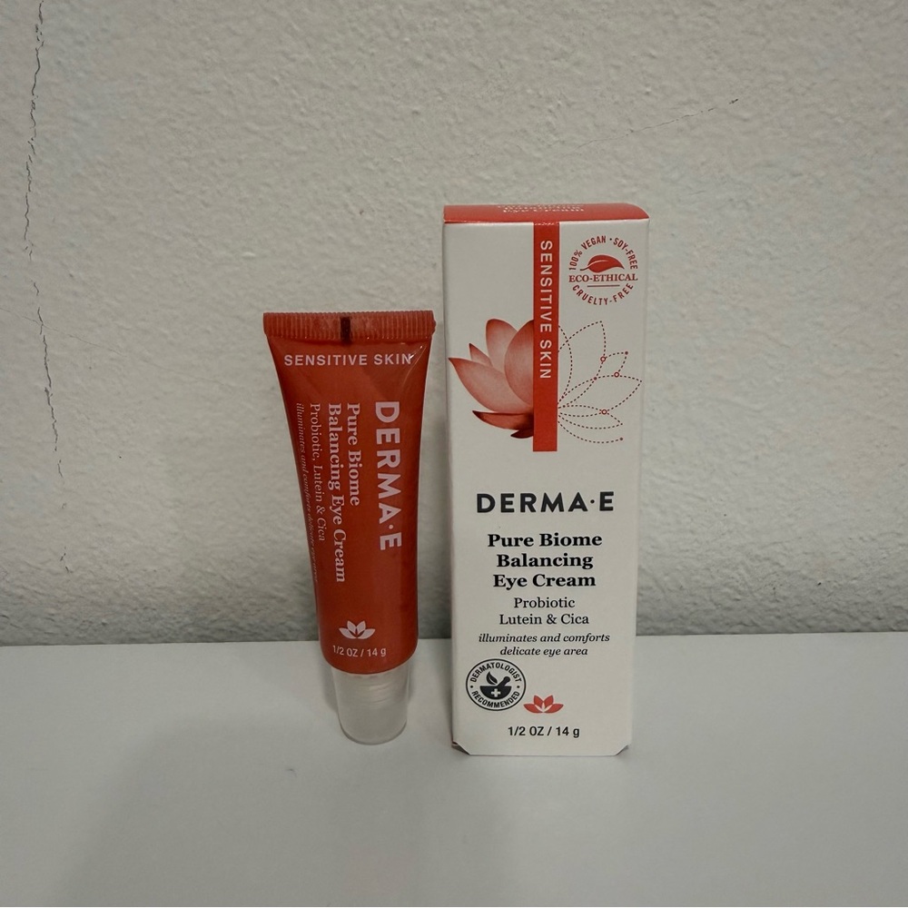 Derma E Pure Biome Balancing Eye Cream for Sensitive Skin 1/2 oz